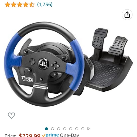PS4 / 5 Thrustmaster Steering Wheel and Pedal Set - Picture 4 of 6